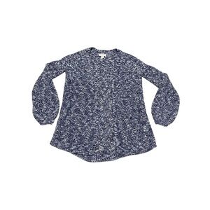 Little Girl Medium 7/8 Cat & Jack Open Sweater Cardigan Blue White Bell Sleeve